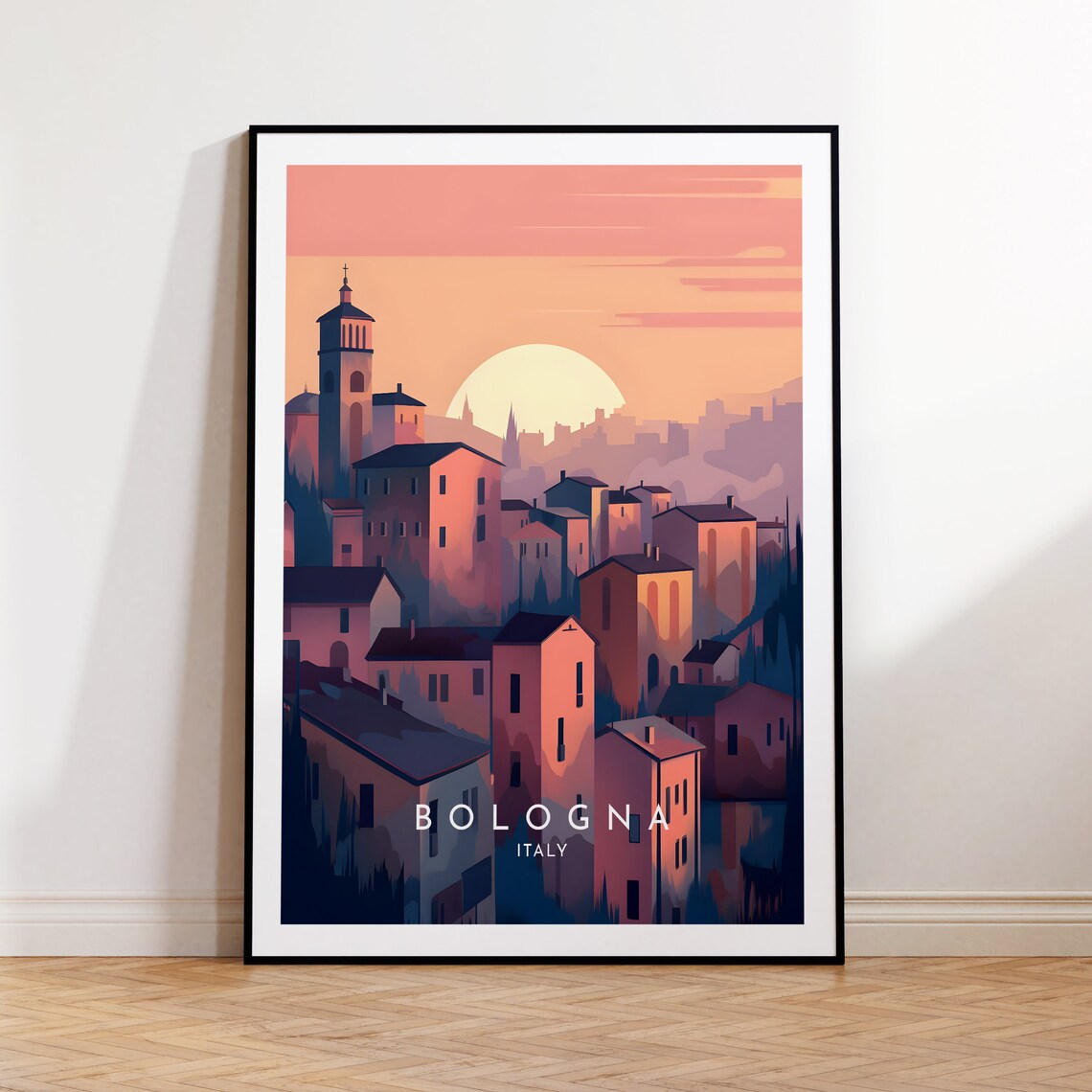 Bologna Travel Poster, Italy Home Decor Print