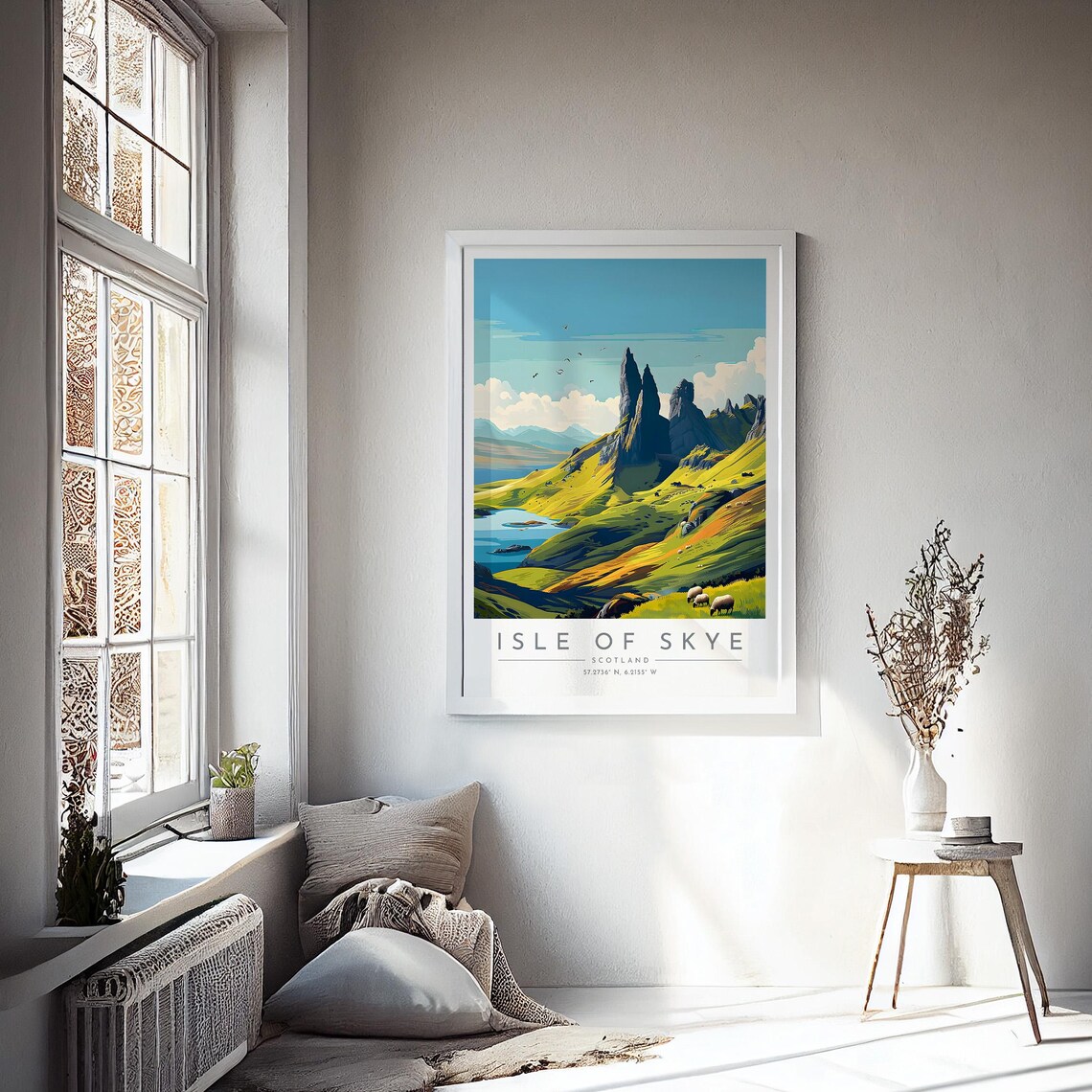 Isle of Skye Old Man of Storr Peaks Sheep Meadow Travel Poster - Image 4