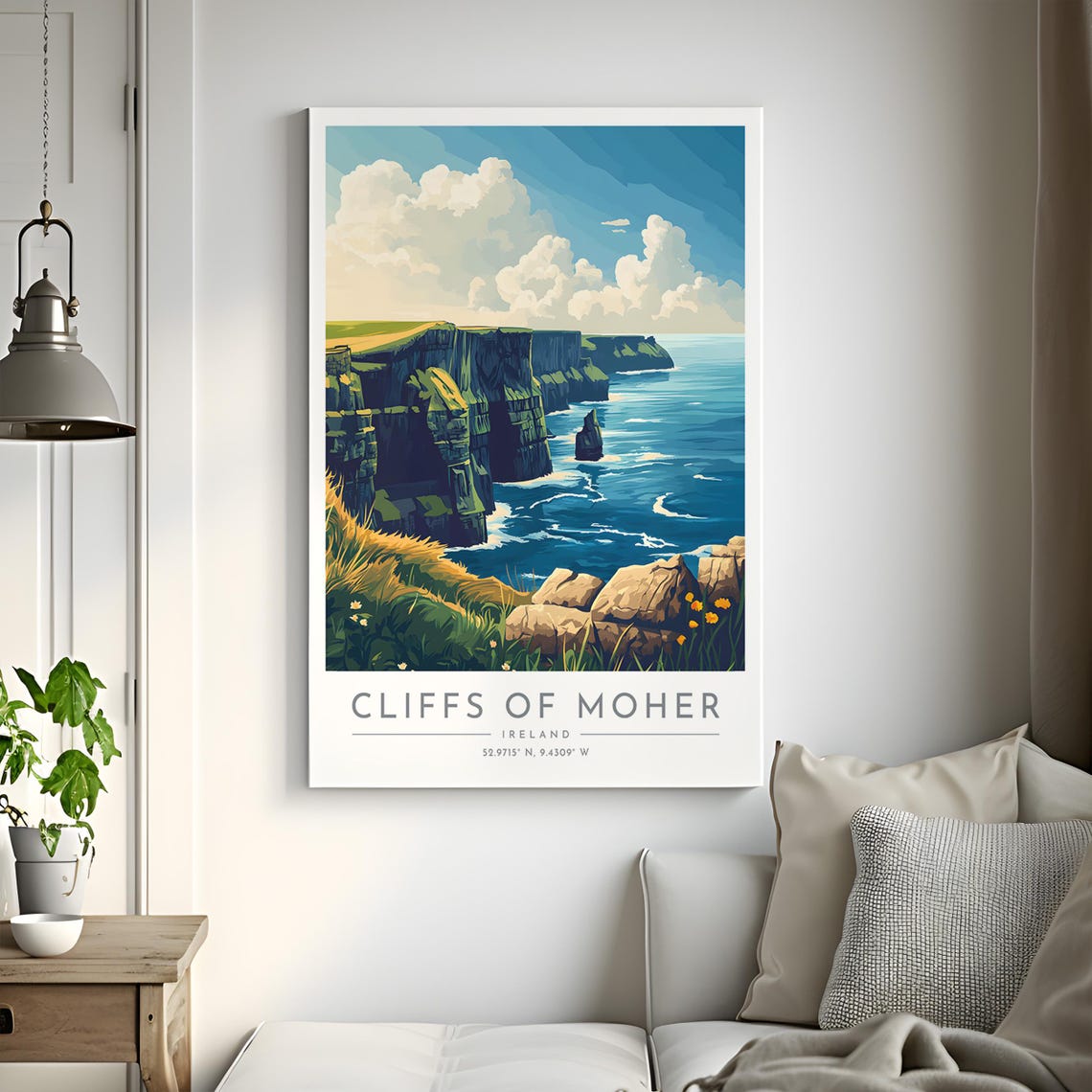 Cliffs of Moher Ireland Sea Stacks Daytime Ocean Cliffs View Poster - Image 2