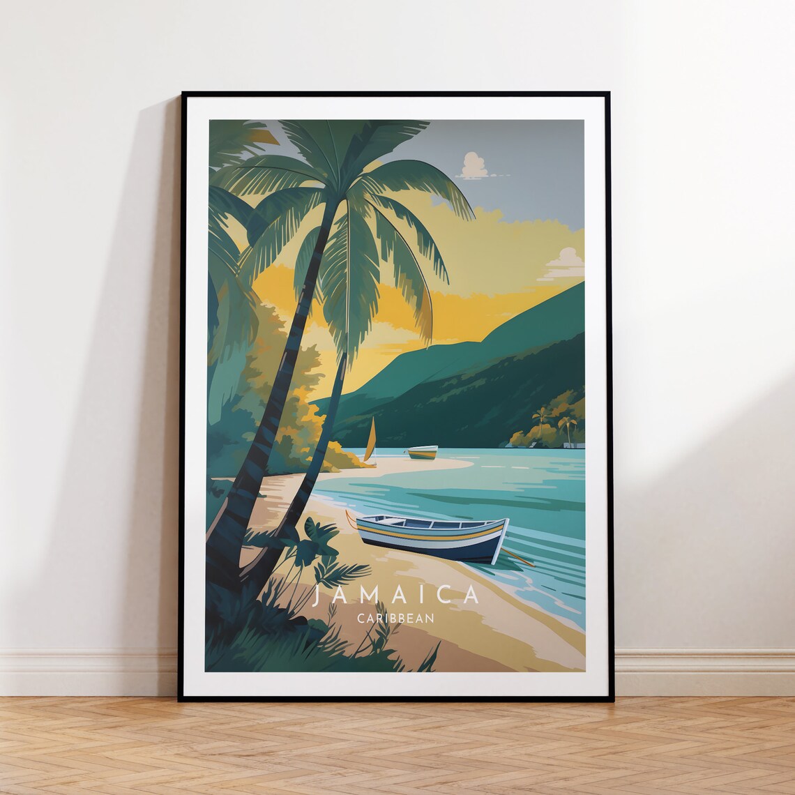 Jamaica Travel Poster, Caribbean Home Decor Print