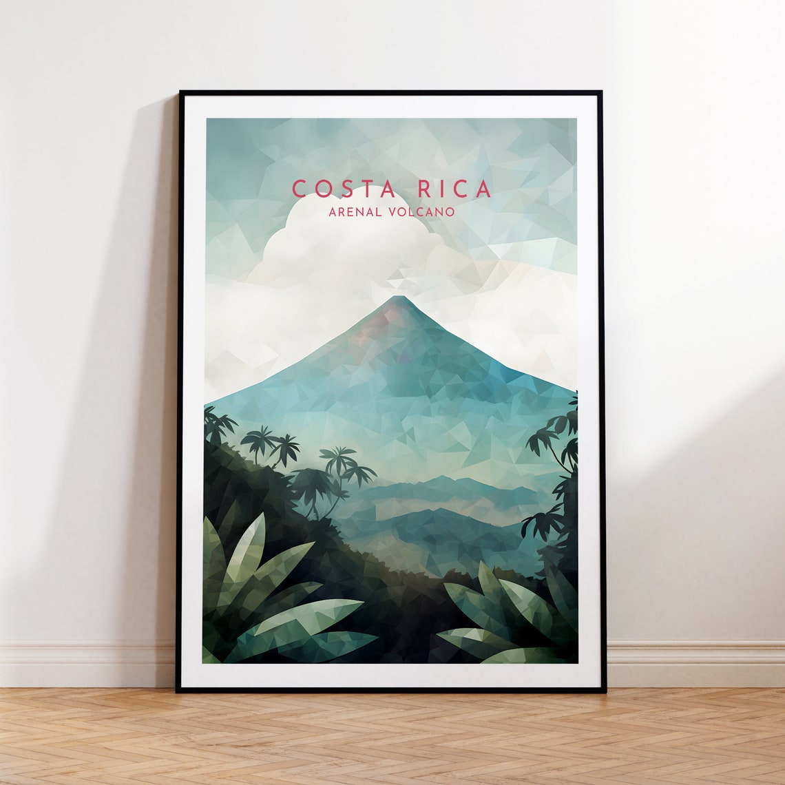 Costa Rica Arenal Volcano Travel Poster