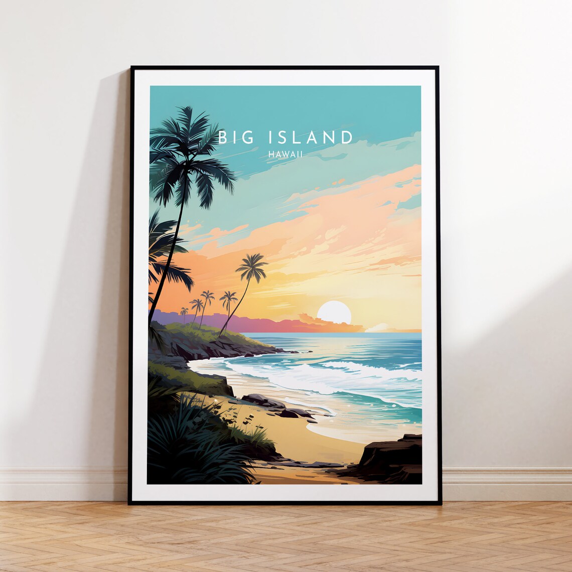 Big Island Hawaii Travel Poster, Home Decor