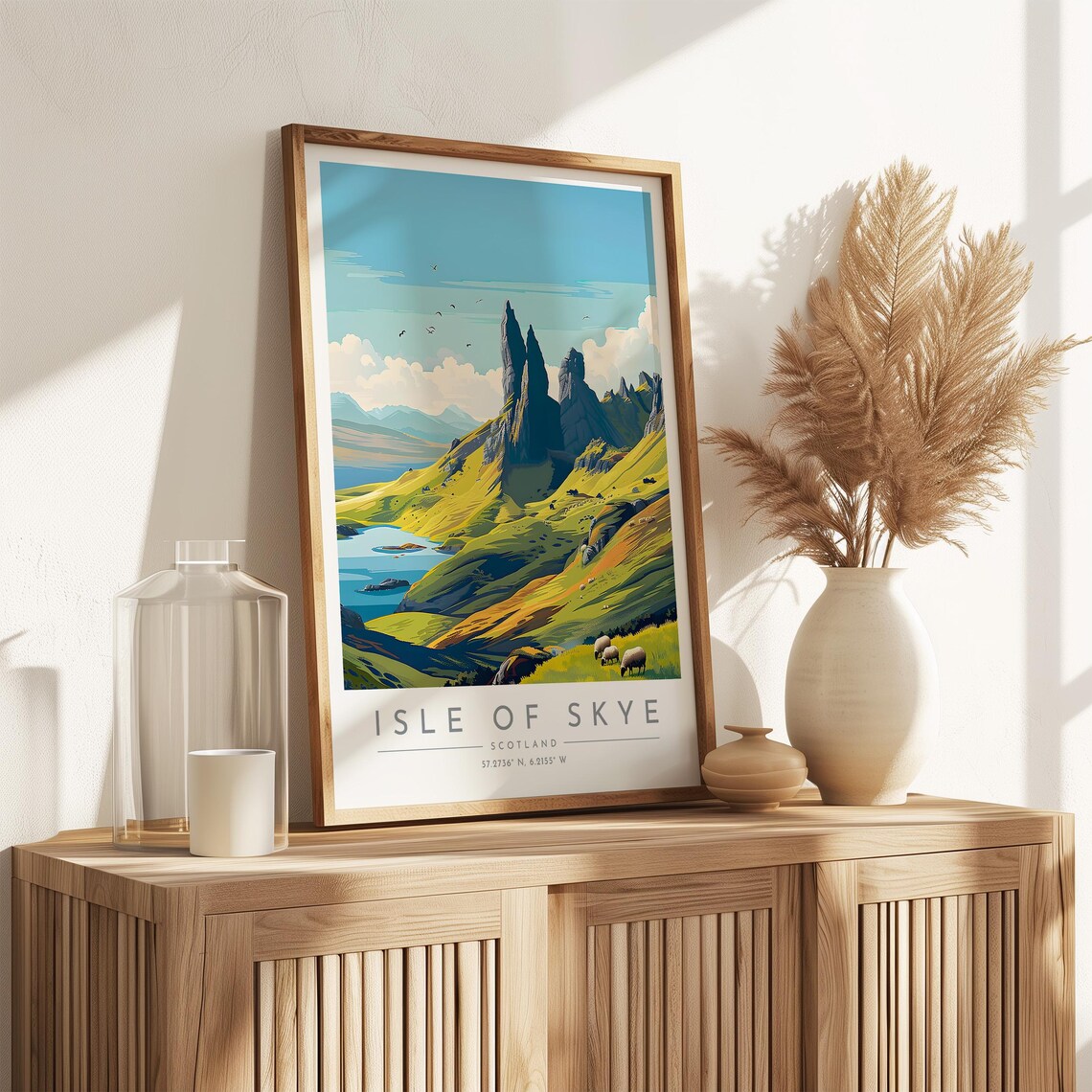 Isle of Skye Old Man of Storr Peaks Sheep Meadow Travel Poster - Image 3