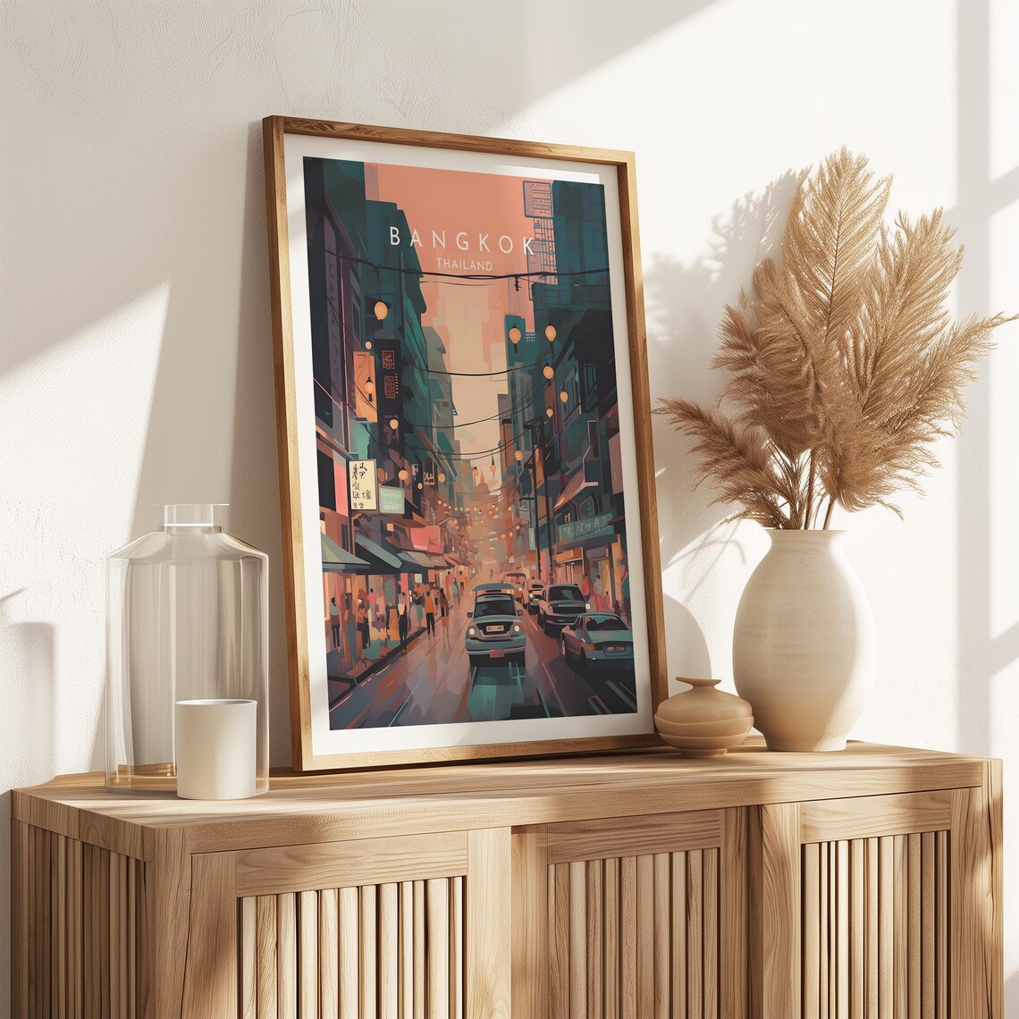 Bangkok Travel Poster, Thailand Place Print - Image 2