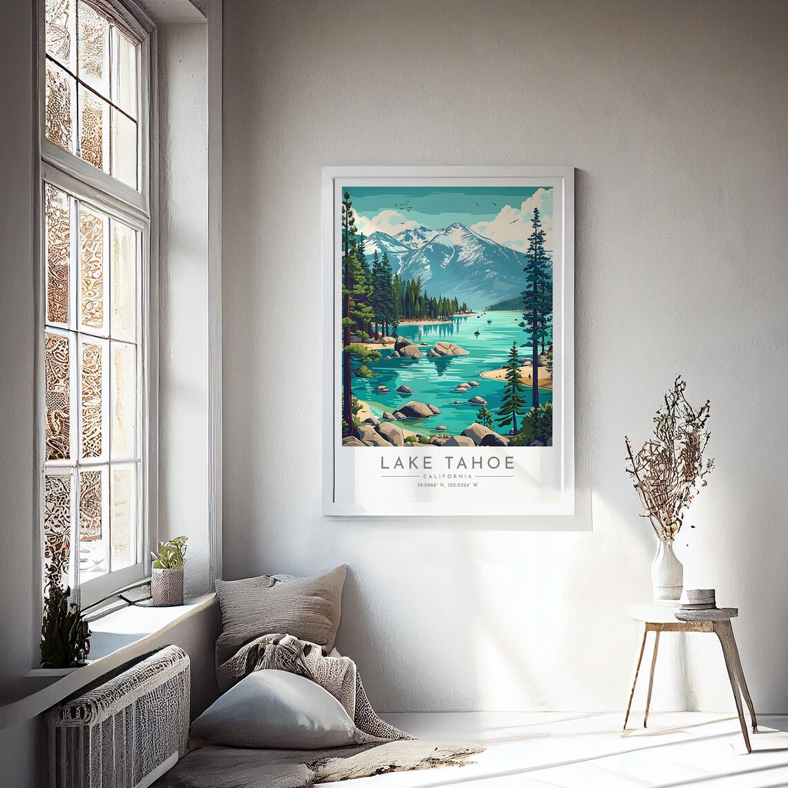 Lake Tahoe Travel Poster, California Travel Print - Image 4