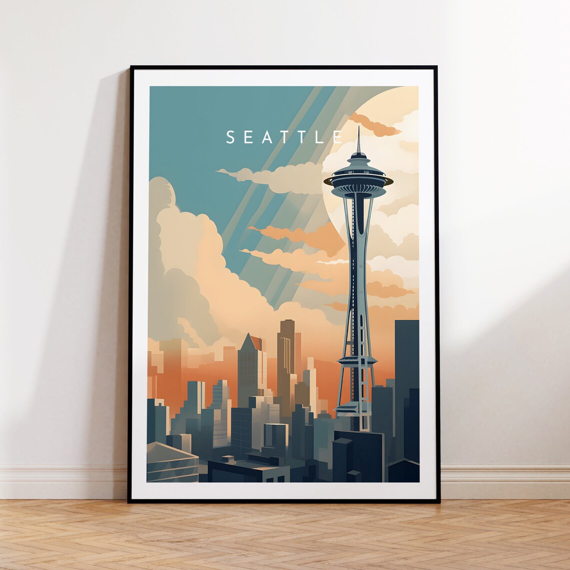 Seattle Travel Poster, United States Home Decor