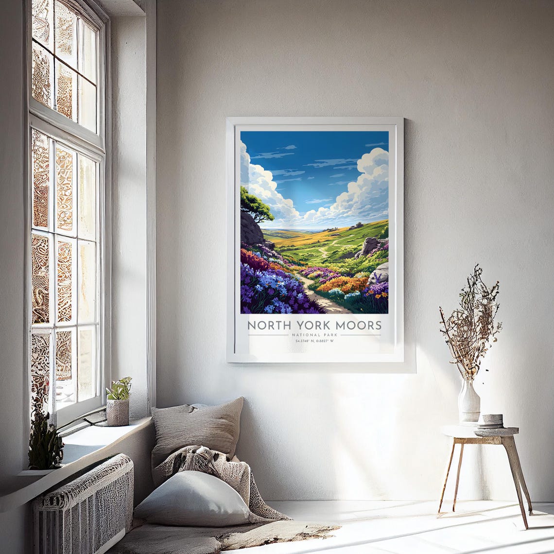 North York Moors Wildflower Valley Heather Hills Travel Print - Image 4