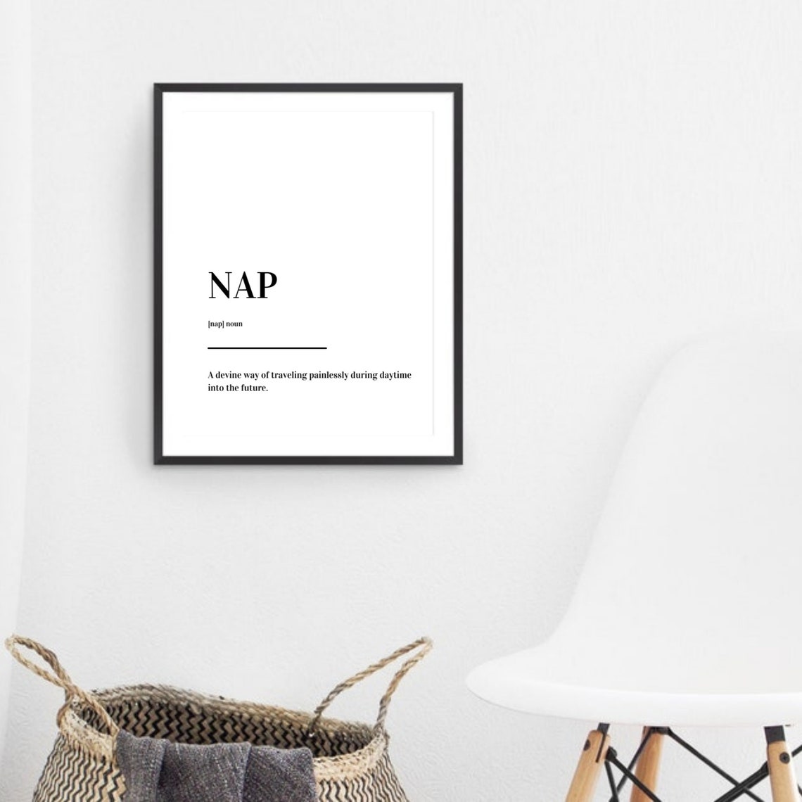 Nap Definition Funny Quote Daytime Sleep Minimalist Typography Poster - Image 3