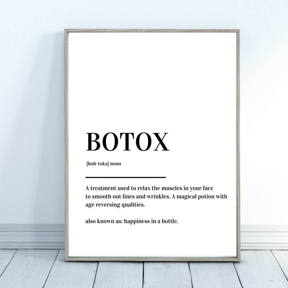 Botox Treatment Definition Beauty Salon Quote Dictionary Poster - Image 2