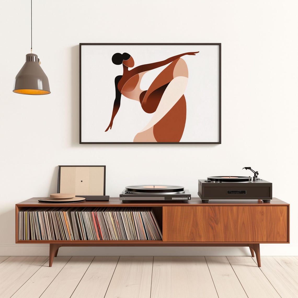 Abstract Terracotta Dancer Modern Horizontal Minimalist Poster - Image 4