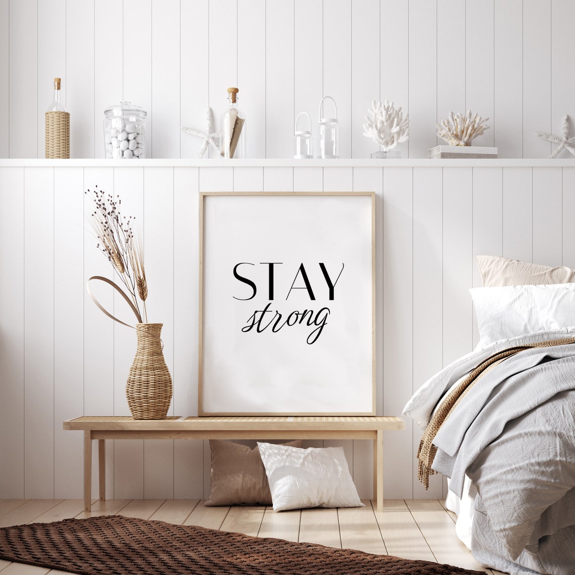Stay Strong Bold Serif Mixed Script Typography Encouragement Poster - Image 3