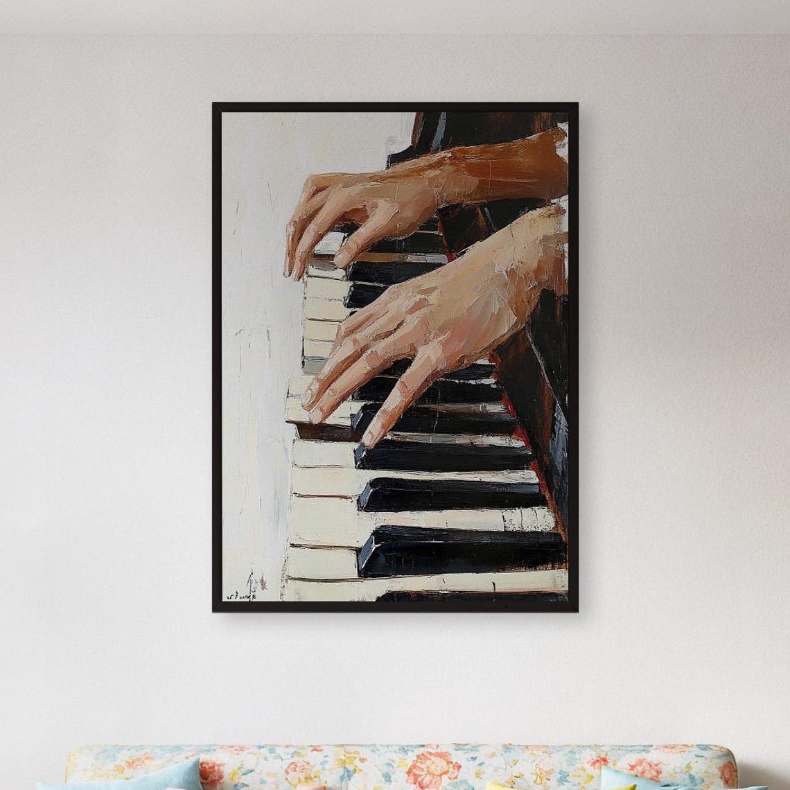 Expressive Pianist Hands Painting Poster Classical Music Lover Gift