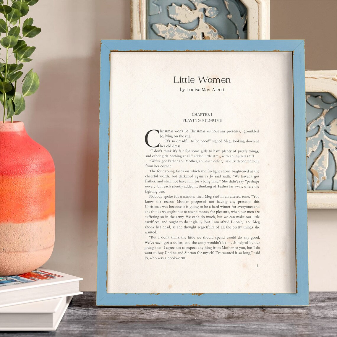 Little Women Chapter 1, Louisa May Alcott Art Print - Image 3