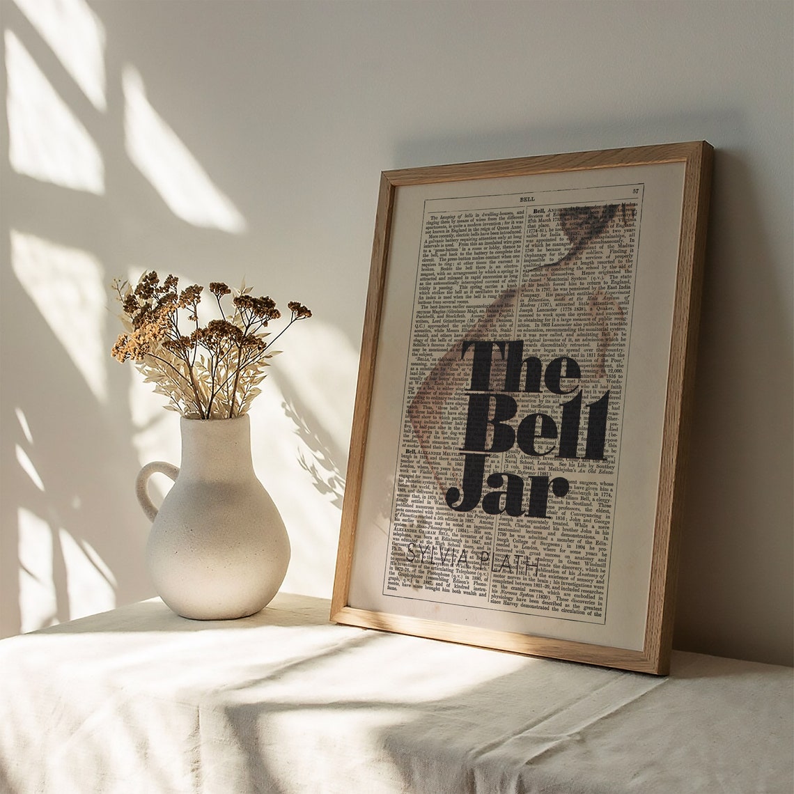 Sylvia Plath The Bell Jar Book Title Literary Dictionary Art Poster - Image 2