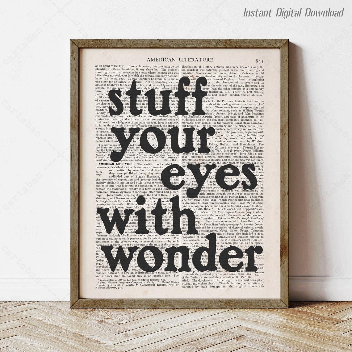 Ray Bradbury Stuff Your Eyes With Wonder Dictionary Page Quote Print