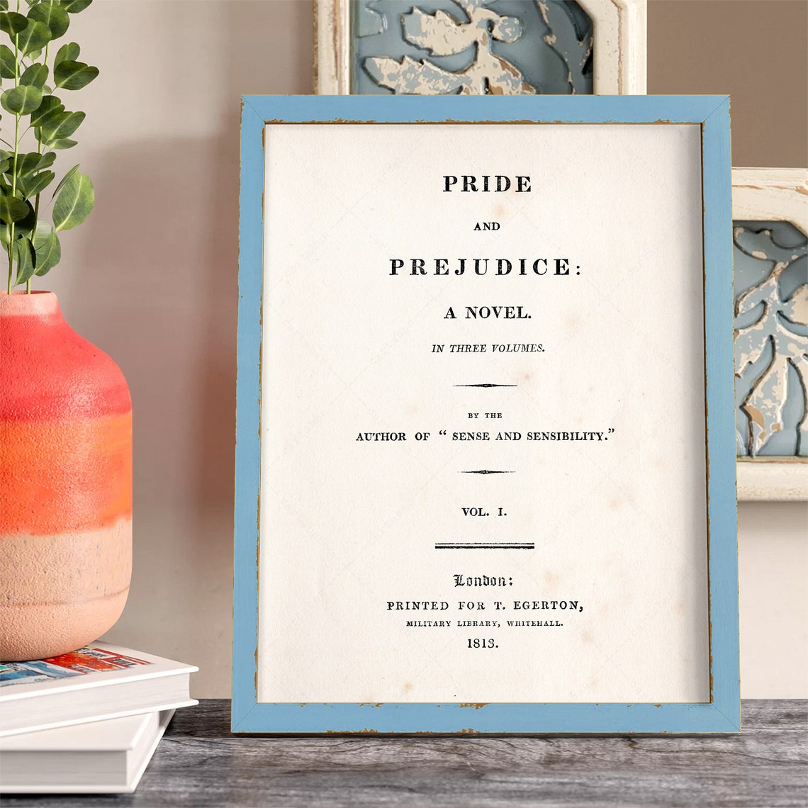 Pride And Prejudice Jane Austen First Edition 1813 Title Page Poster - Image 3