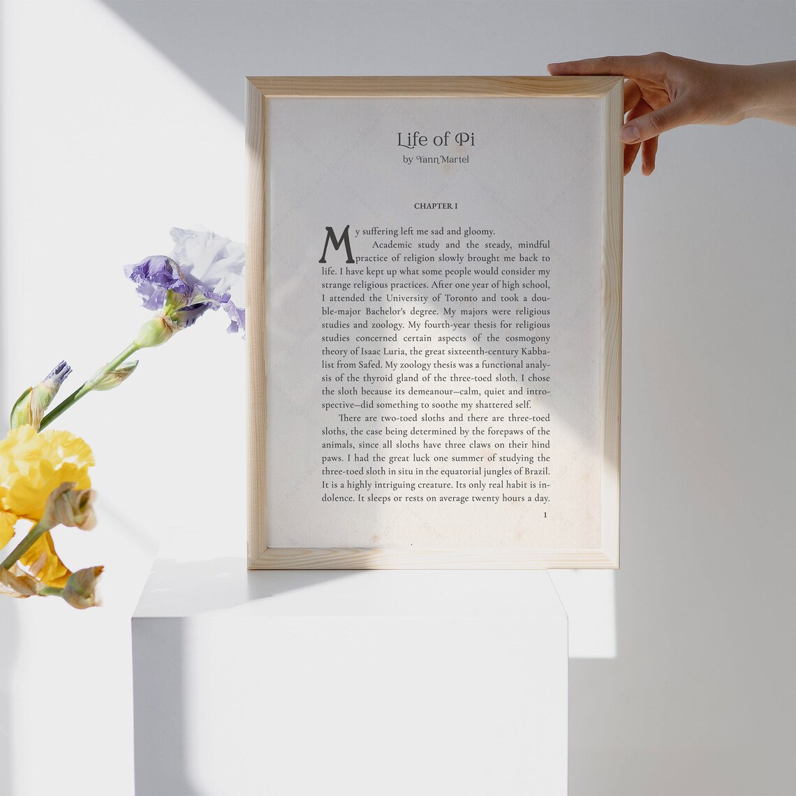 Life Of Pi Yann Martel Chapter One First Page Classic Book Poster - Image 2