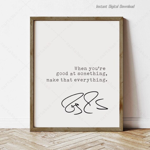 Roger Federer Make That Everything Success Quote Typewriter Wall Poster