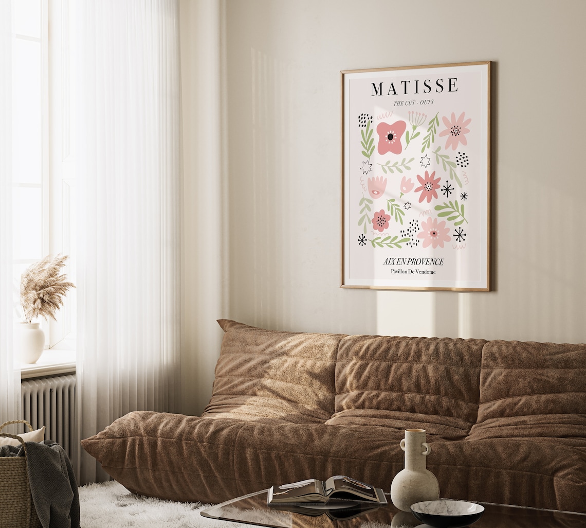 Matisse The Cut Outs Pink Floral Provence Exhibition Style Poster - Image 2