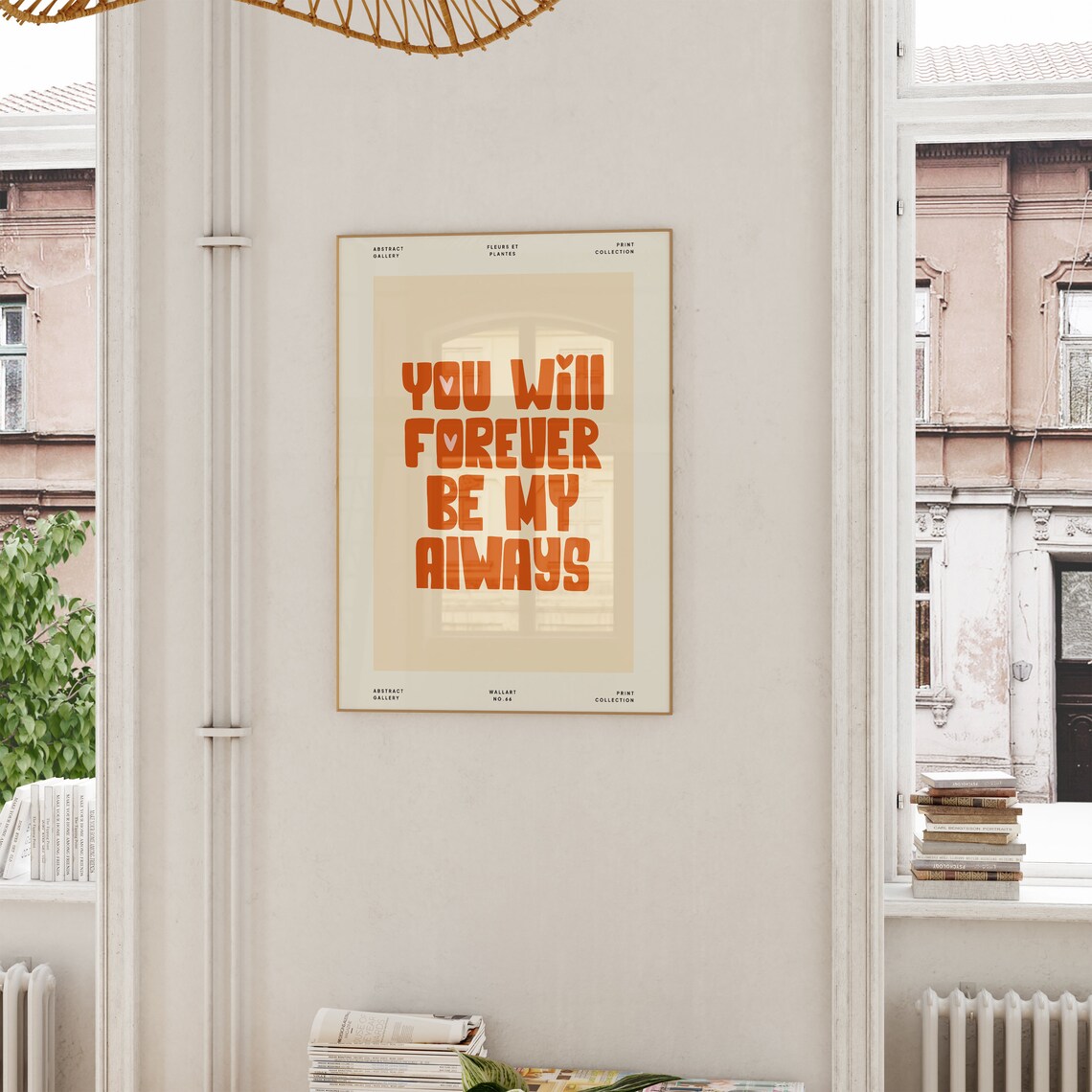 You Will Forever Be My Always Retro Love Quote Anniversary Poster - Image 6