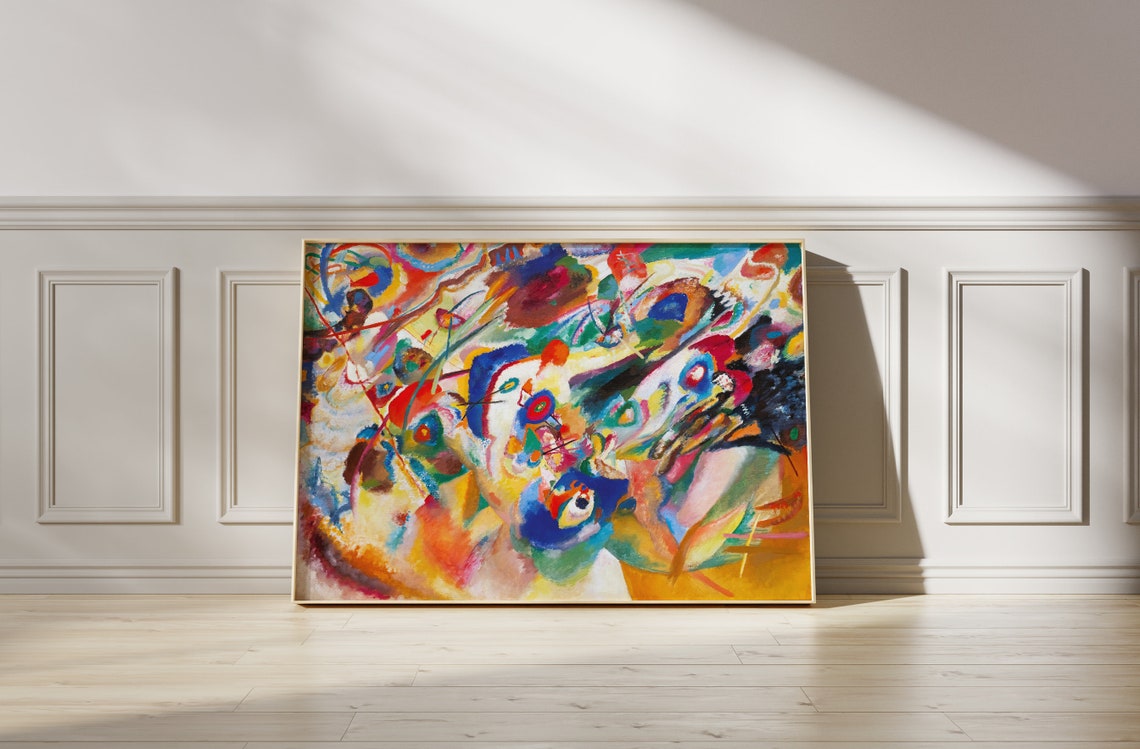 Wassily Kandinsky Composition Vii Abstract Wall Art Print Modern Contemporary Poster Gallery Wall Art Colourful Bold Artwork Art Gift - Image 4