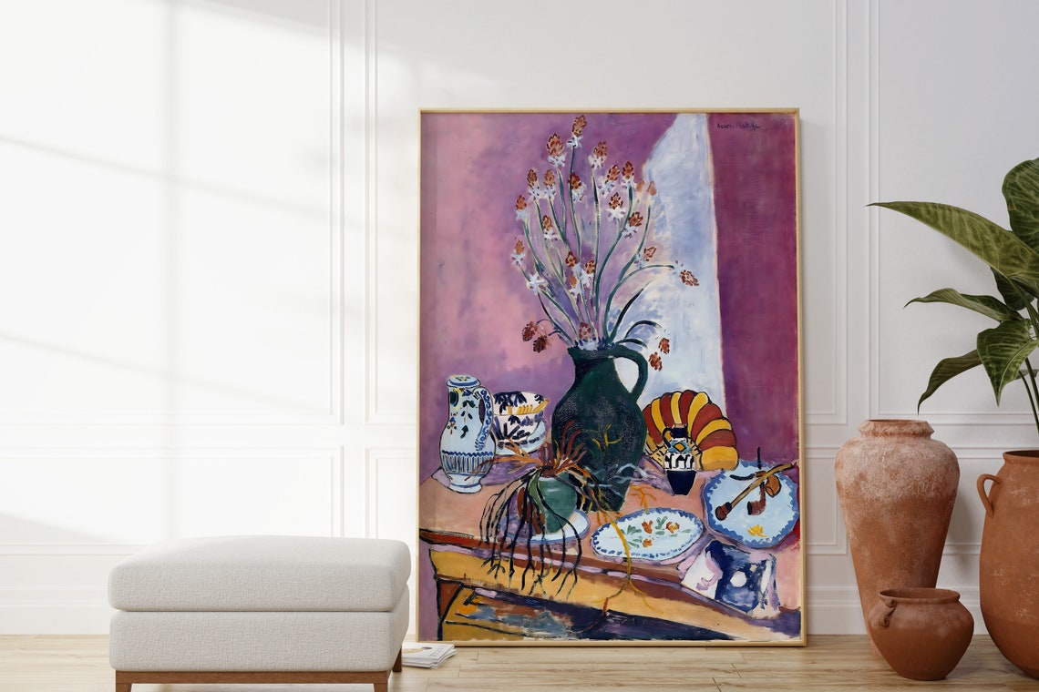 Henri Matisse Still Life With Asphodels Floral Painting Poster - Image 3
