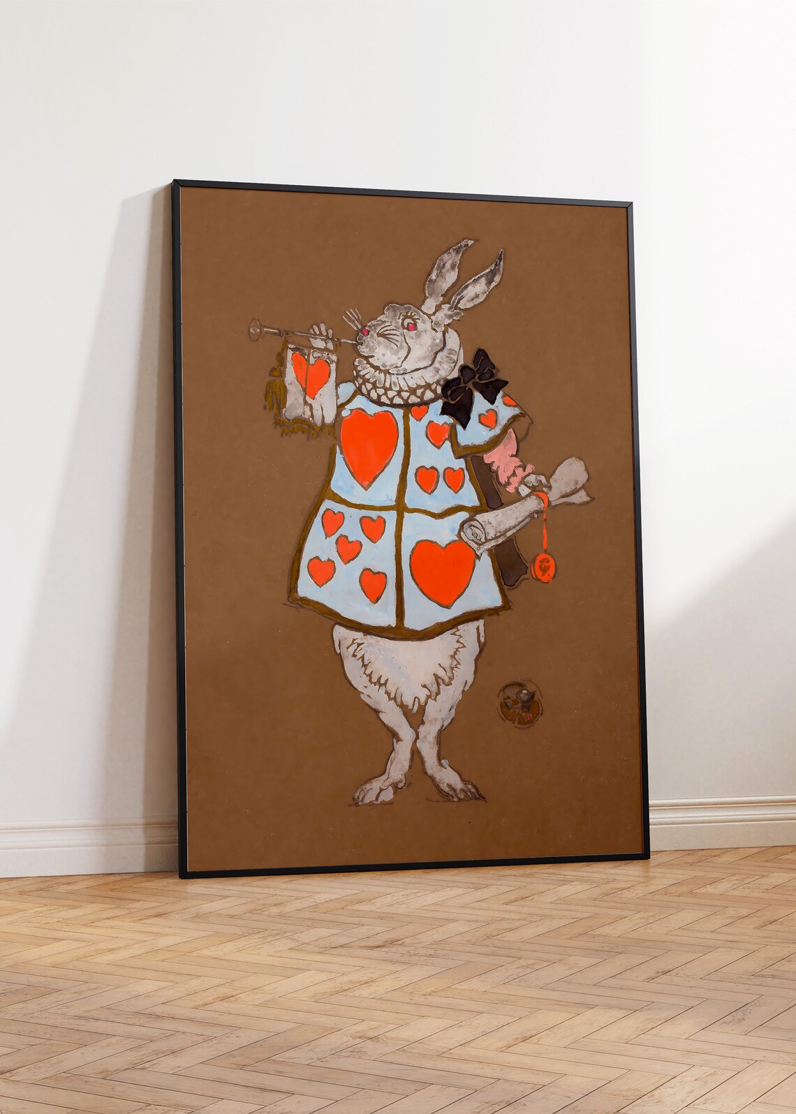 Alice In Wonderland White Rabbit Art Print, Bookish - Image 3