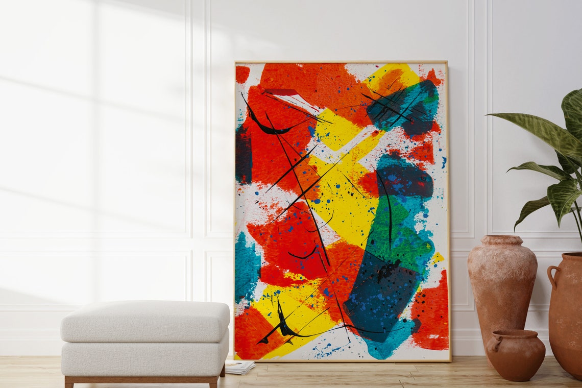 Wassily Kandinsky Bold Colourful Abstract Painting Modern Wall Poster - Image 4