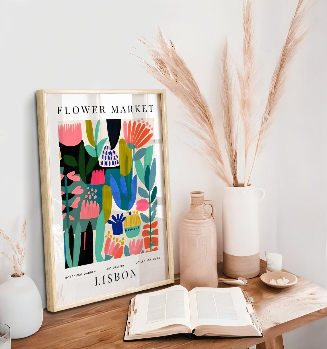 Lisbon Flower Market, Minimalist Botanical Art Print - Image 4