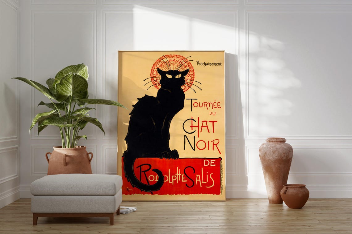 Tournee du Chat Noir Vintage French Cabaret Black Cat Art Poster - Image 2