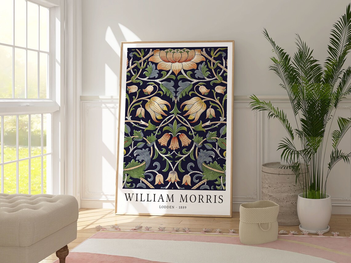 William Morris Lodden Art Print, Vintage Floral Pattern - Image 3