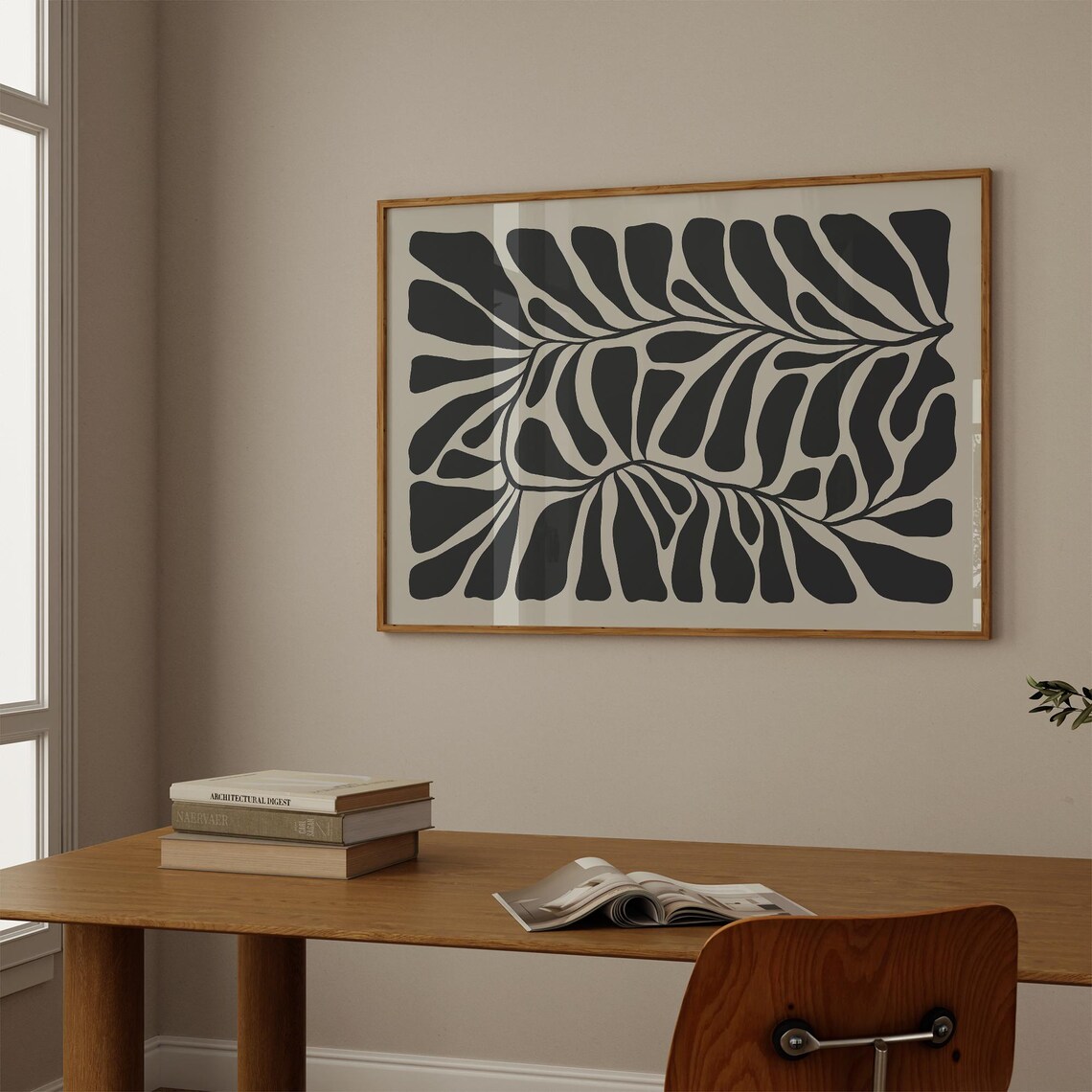 Abstract Botanical Art, Moody Floral Poster - Image 2