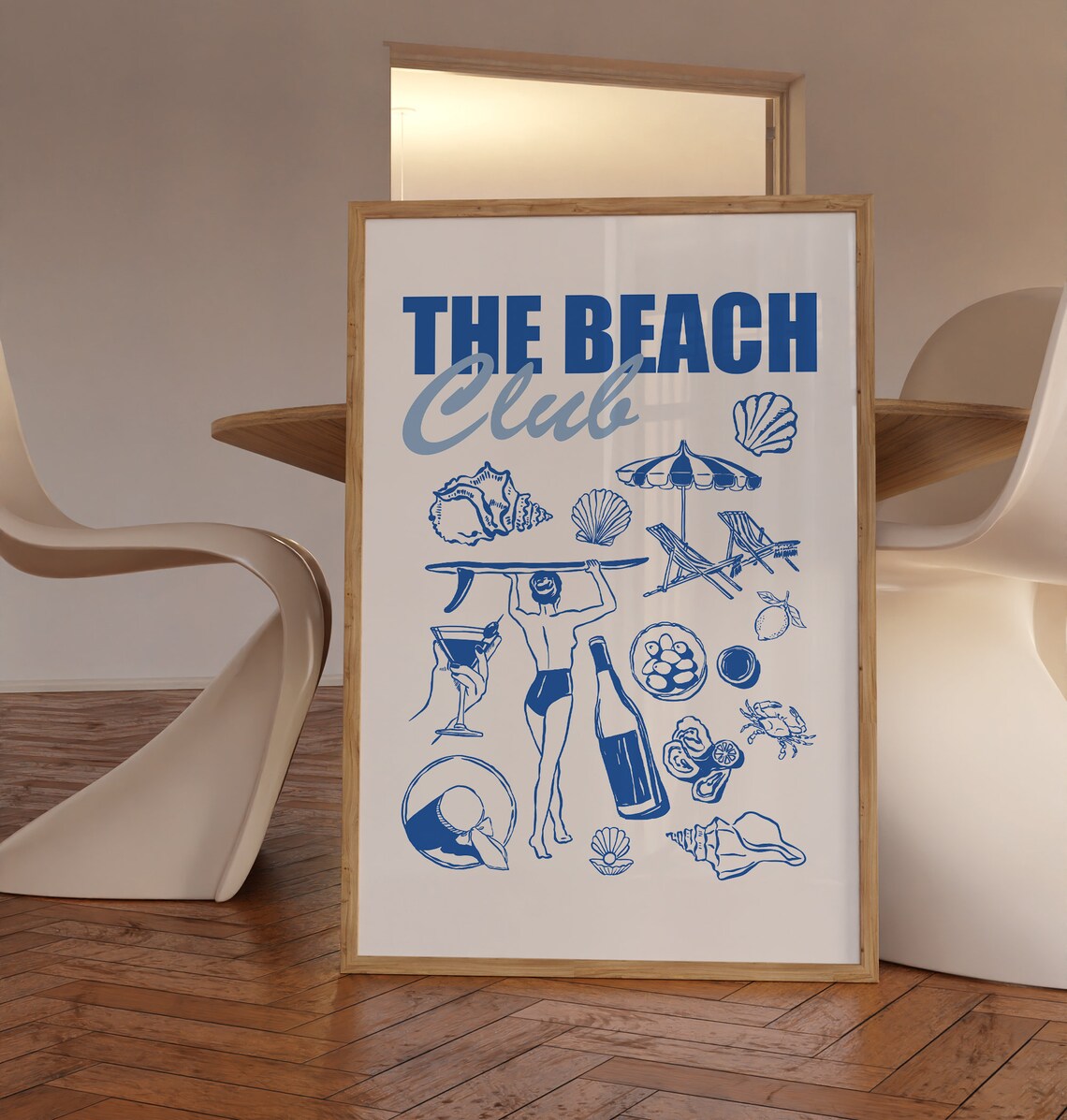 Beach Club Cute Summer Coastal Art Print - Image 2