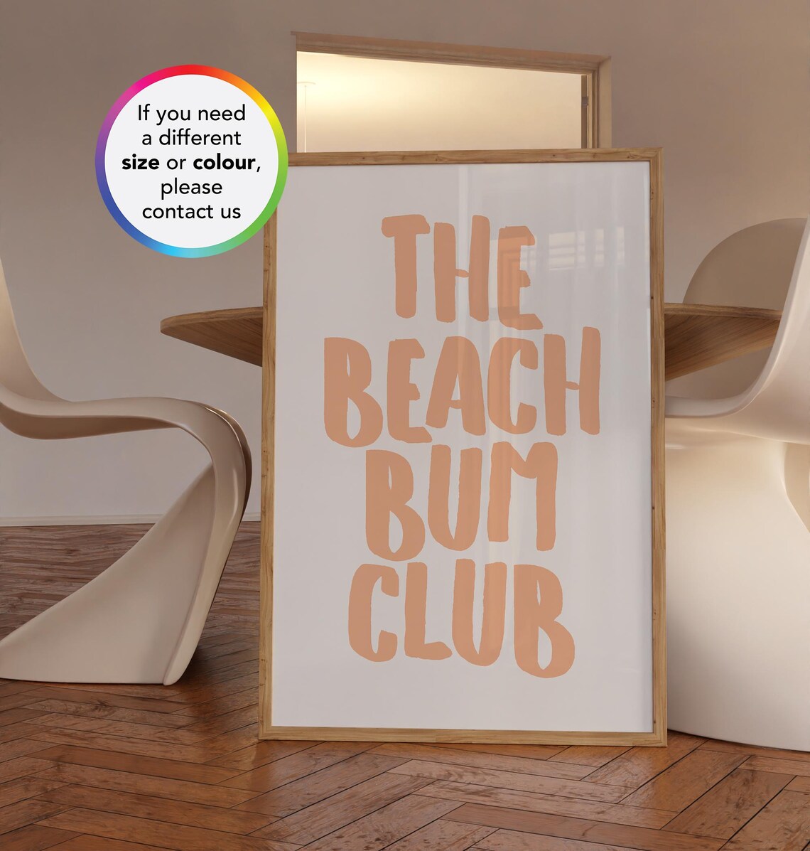 Beach Bum Club Coastal Typography Art Print - Image 4