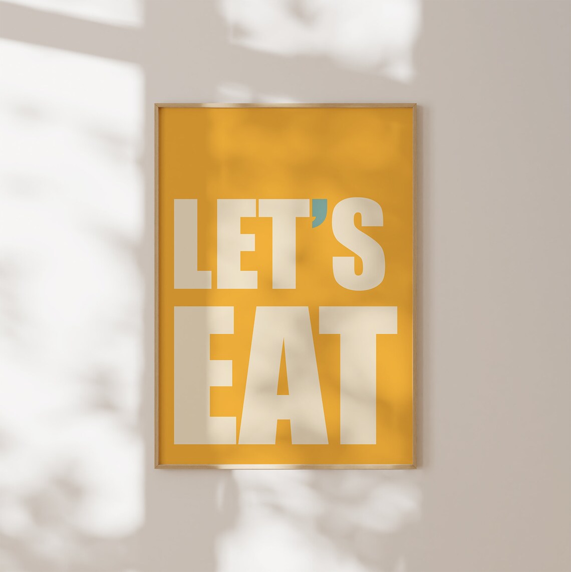 Lets Eat Kitchen Typography Art Print - Image 3