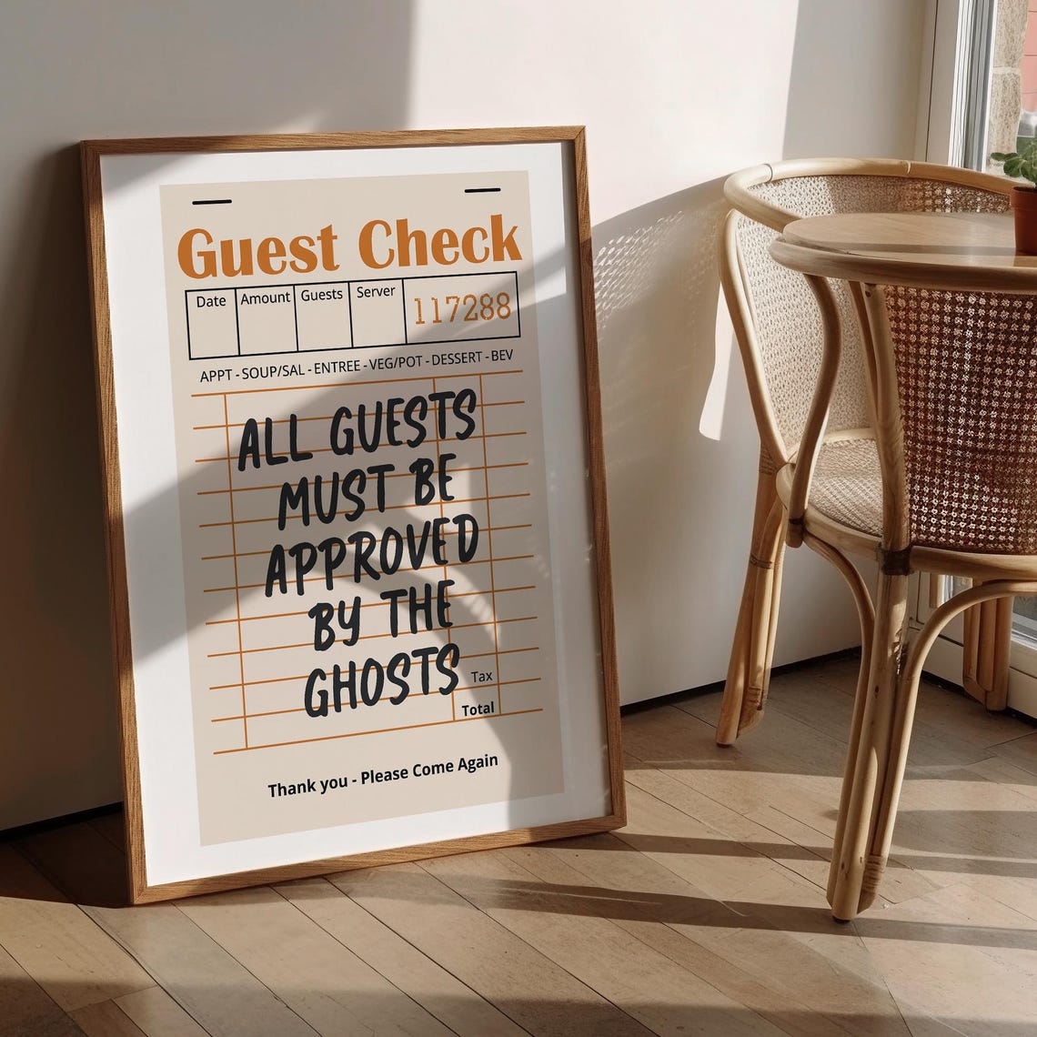 Halloween Guest Check All Guests Must Be Approved By The Ghosts Poster - Image 2