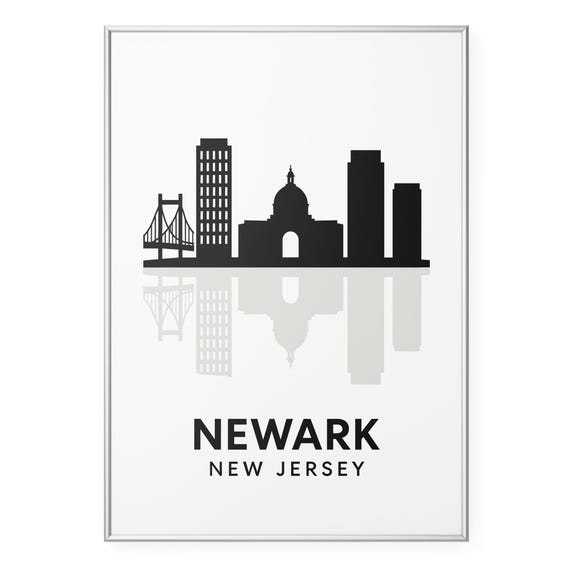 Newark New Jersey Skyline Photo Print Cityscape Poster Travel Gift Wall Art Modern Office Home Decor