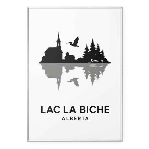 Lac La Biche Photo Print Alberta Lake Poster Nature Reflection Wall Art Modern Office Home Decor
