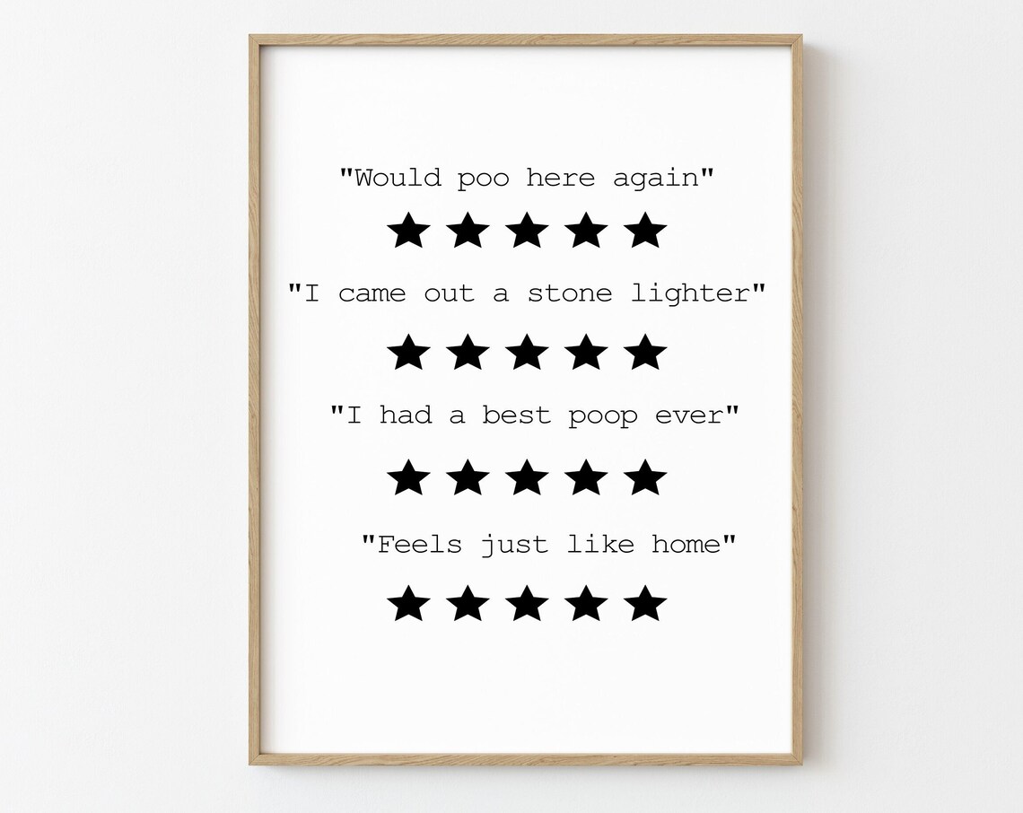 Would Poo Here Again Funny Bathroom Poster Bathroom Quote Print Toilet Poster Bathroom Print Housewarming Gifts - Image 4