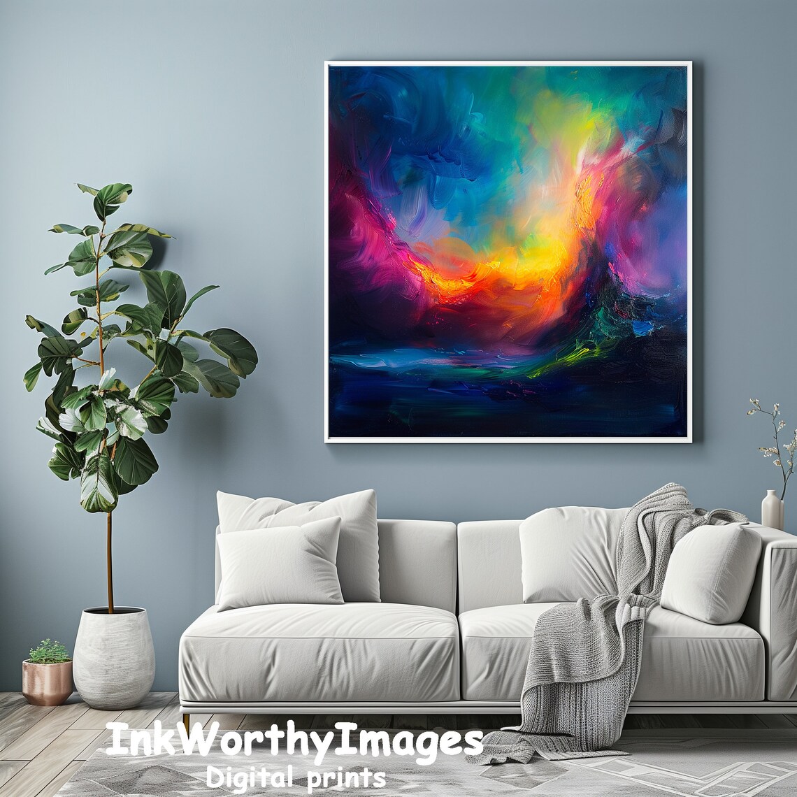Abstract Color Burst, Vibrant Rainbow Explosion - Image 3