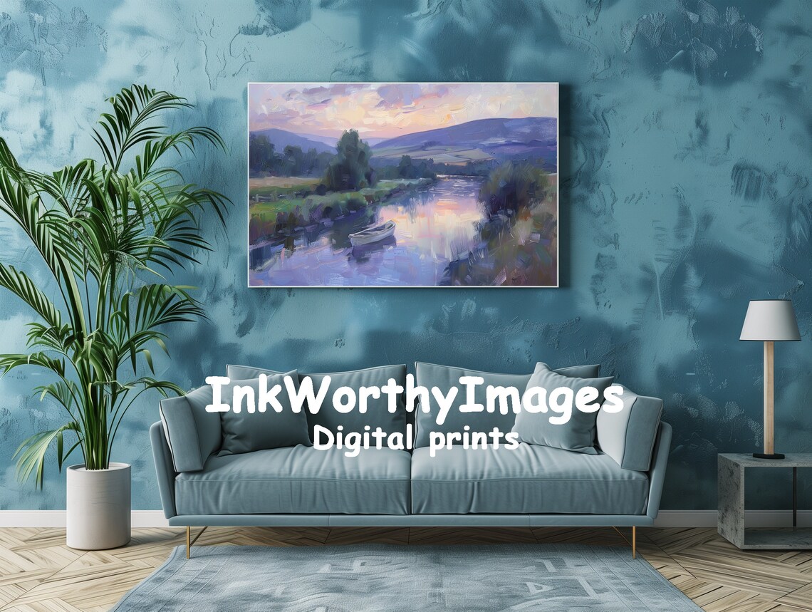 Impressionist River - Minimalist Travel Poster - Image 2