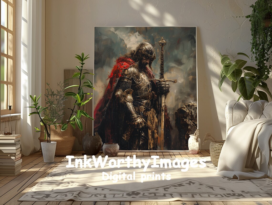 Armored Knight In Battle, Epic Fantasy Art - Image 4