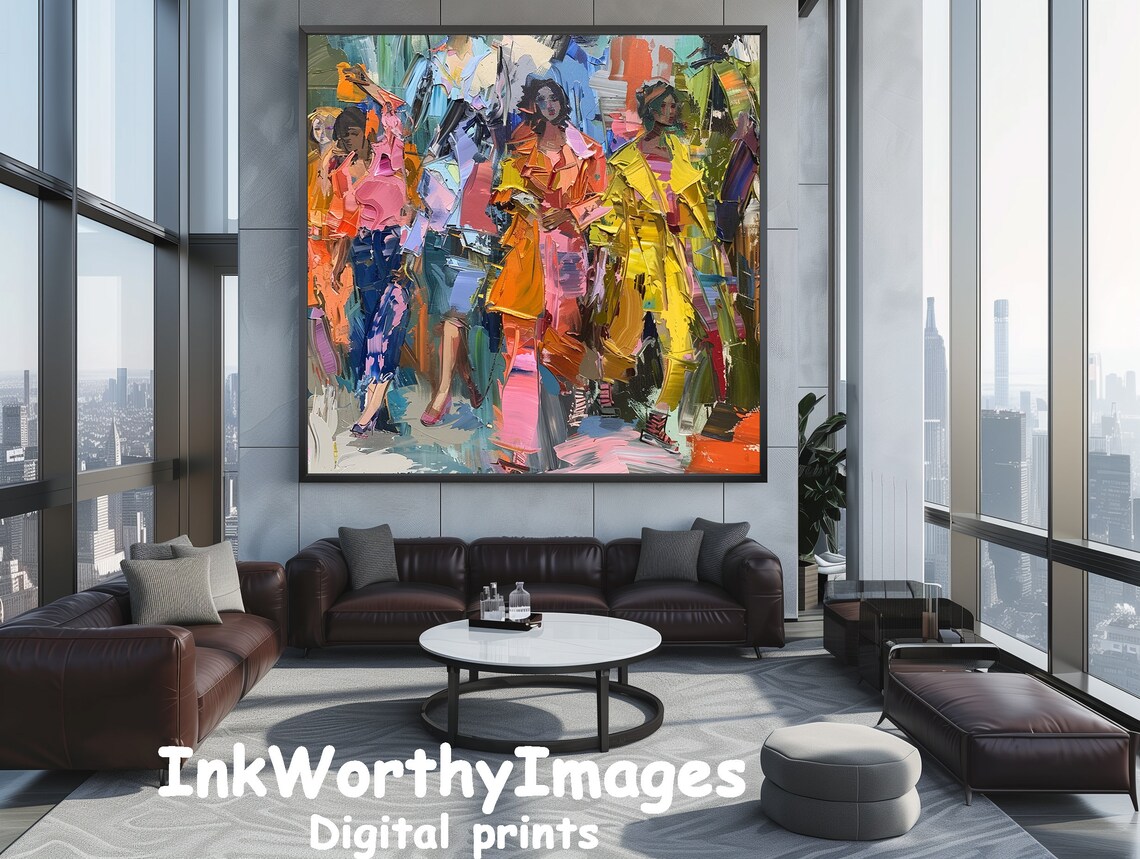 City Street Fashion Abstract Urban Art, Modern Decor - Image 5