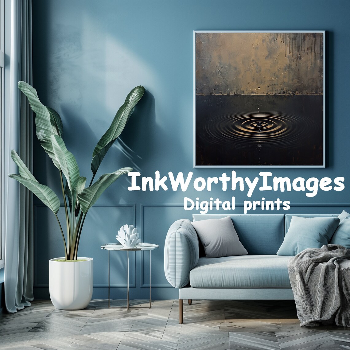 Abstract Water Drop Eye, Minimalist Contemporary Art - Image 3