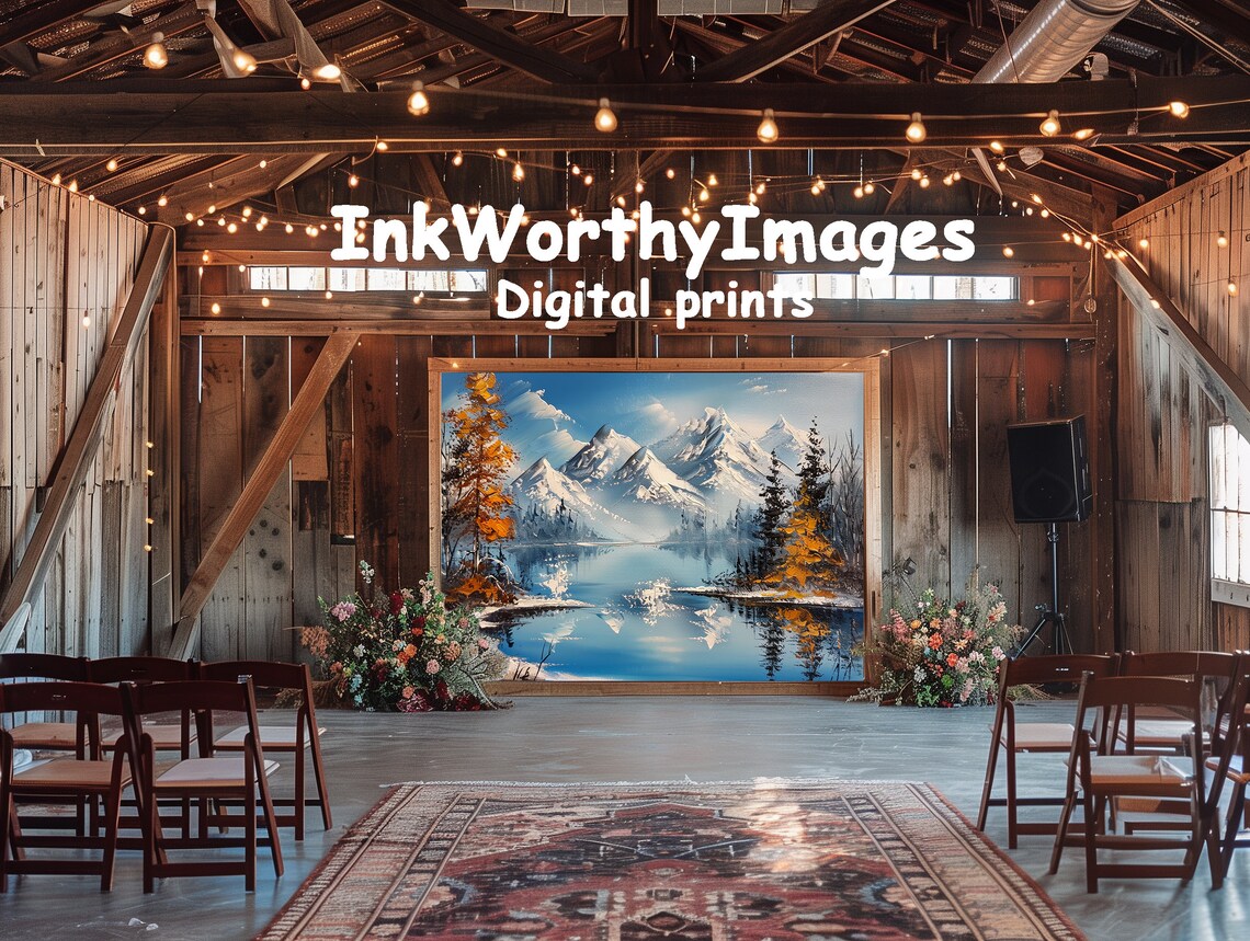 Winter Wonderland Majestic Mountain Landscape, Impressionist - Image 6