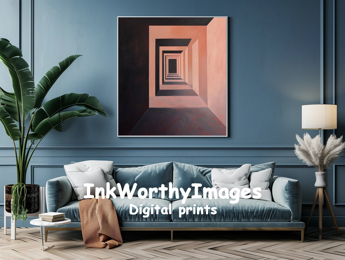 Abstract Geometric Tunnel, Minimalist Depth Illusion - Image 2