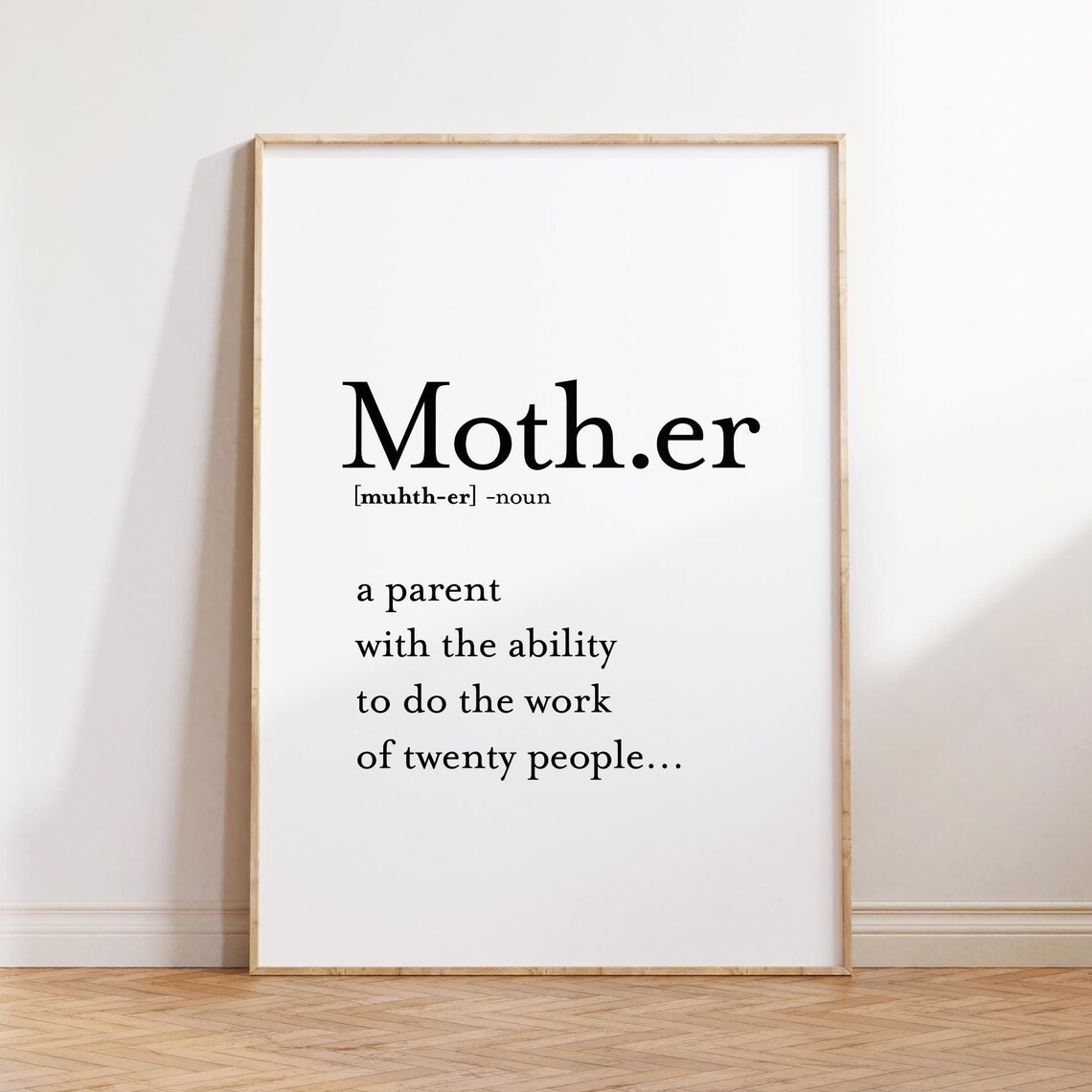 Mother Definition Poster Mothers Day Tribute Gift For Mom Wall Decor