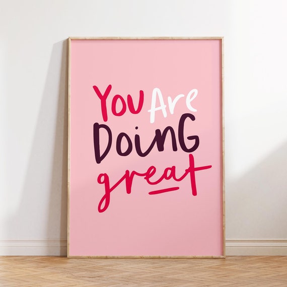 You Are Doing Great Print Girl Home Office Decor Inspirational Posters For Teens Wall Art