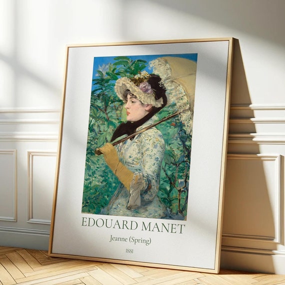 Edouard Manet Print Jeanne Spring Edouard Manet Poster Exhibition Poster Portrait Wall Art Famous Artist Poster Museum Poster
