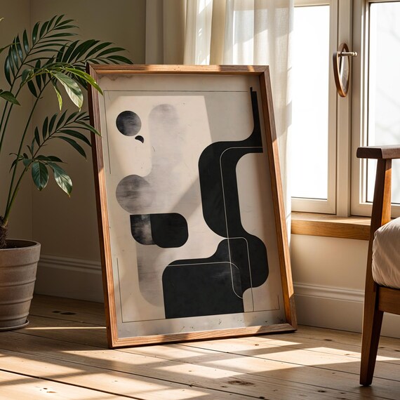 Scandinavian Abstract Minimalist Geometric Art Print